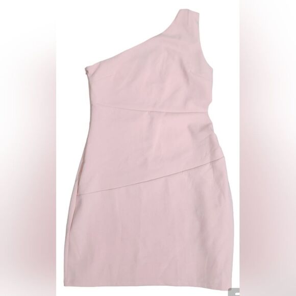 Lulu’s What About Tonight Light Pink One-Shoulder Bodycon Mini Dress size XL - Picture 5 of 7